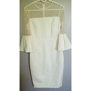 Eliza F Formal Dress Size 6 Ivory‎ 3/4 Bell Sleeves